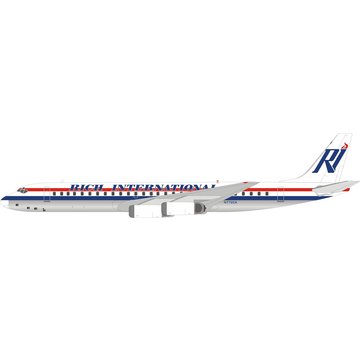 InFlight DC8-62 Rich International N772CA 1:200 with stand