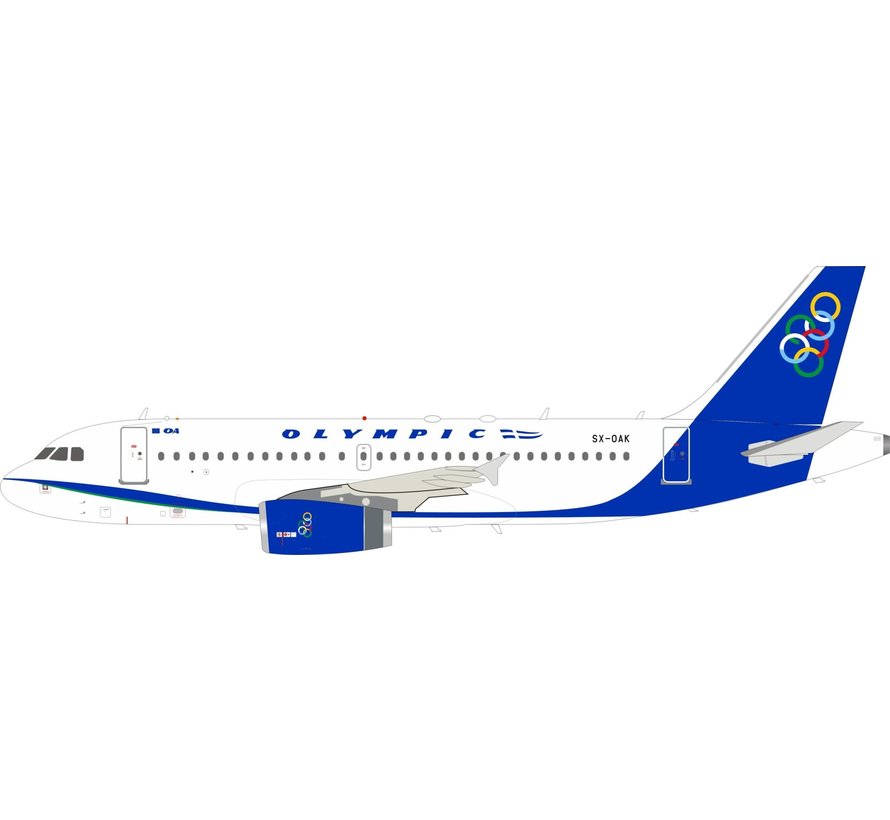Airbus A319 Olympic Airlines SX-OAK 1:200 with stand