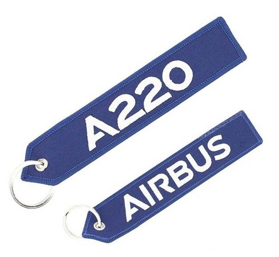 Airbus A220 key tag blue