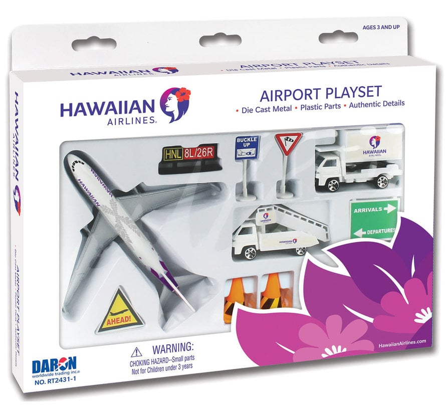 Hawaiian Airlines A330 Playset New Livery (10 pieces)
