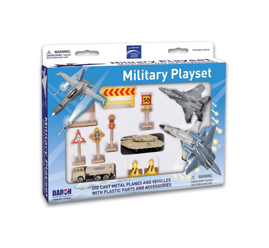 Boeing Military Playset 11 pieces 2 planes
