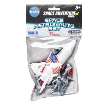 Daron WWT Space Astronauts with Space Shuttle NASA 11 Piece Space Set In Bag