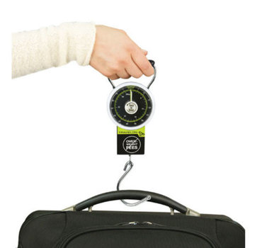 Travelon Stop & Lock Luggage Scale with Tape Measure Black