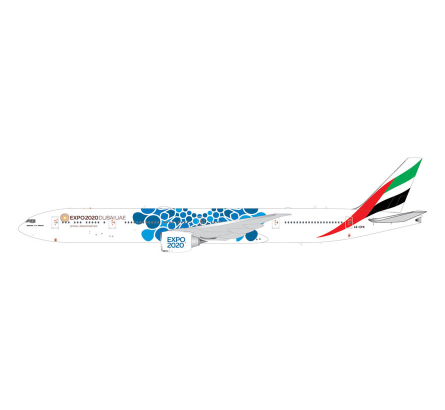 B777-300ER Emirates Blue Expo 2020 A6-EPK 1:200