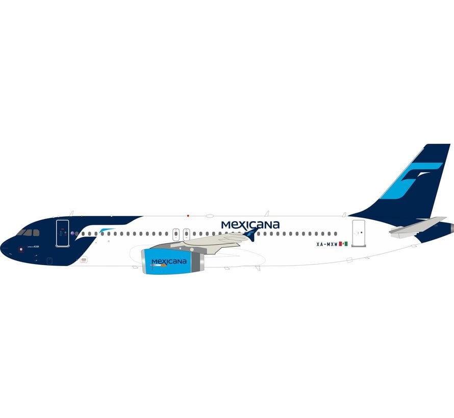 A320 Mexicana final c/s XA-MXW 1:200 With Stand