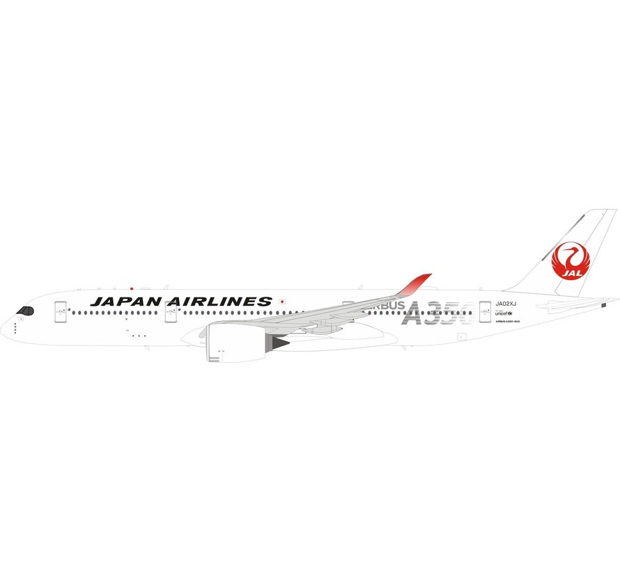 A350-900 JAL Japan Airlines A350 Silver JA02XJ 1:200 stand