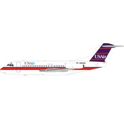 InFlight Fokker F28-4000 Fellowship USAir N493US 1:200 with stand