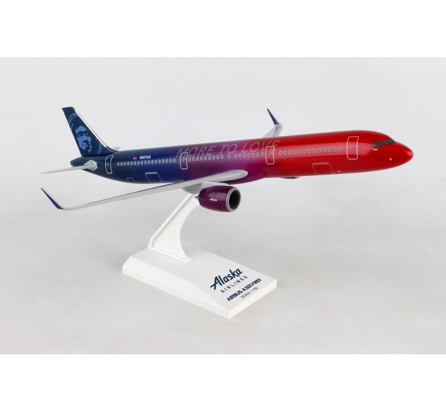A321neo Alaska More To Love 1:150 with stand