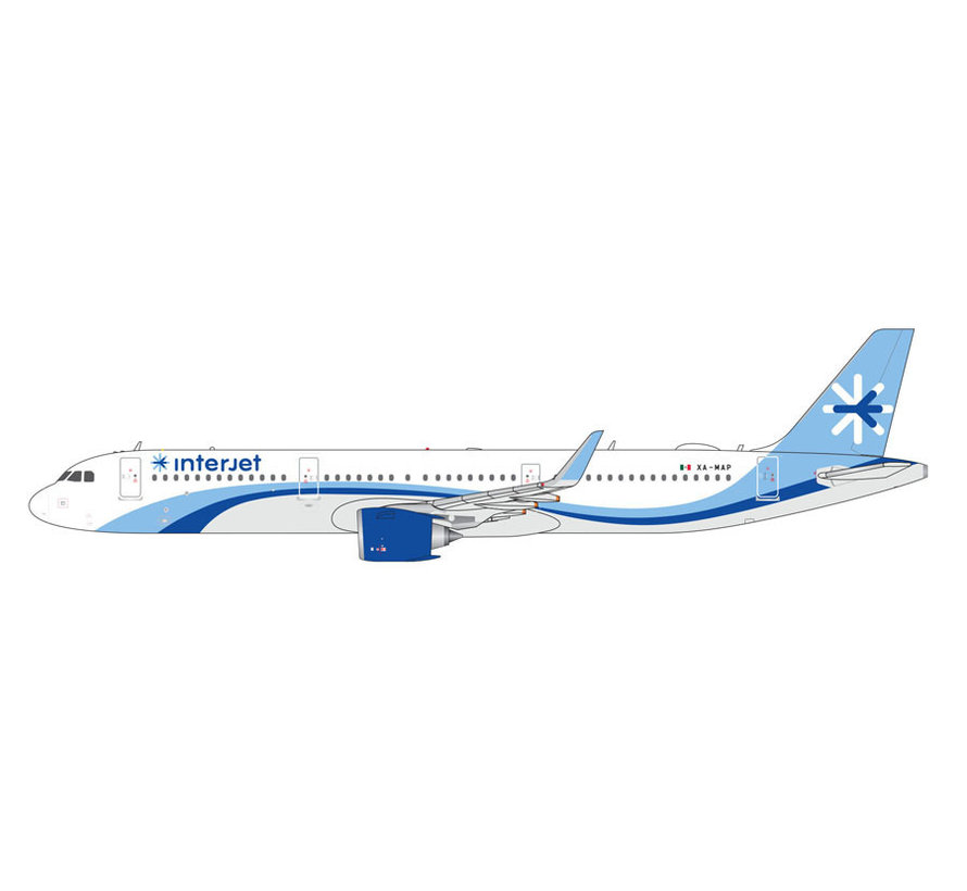A321neo Interjet XA-MAP 1:200 with stand