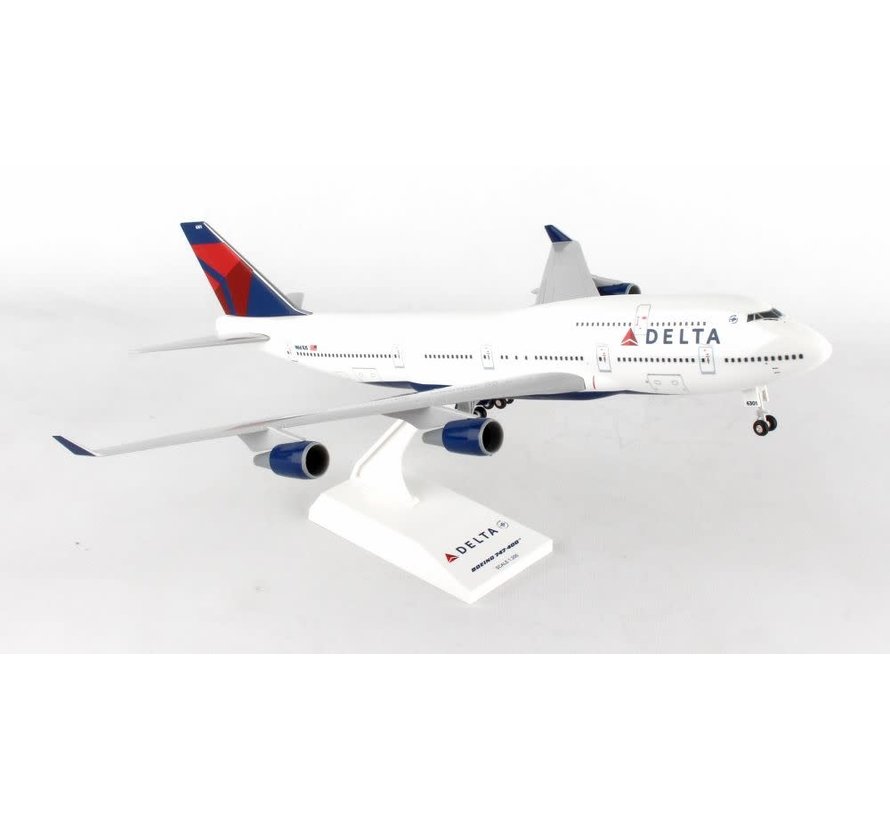 B747-400 Delta 2007 livery N661US 1:200 with gear+stand