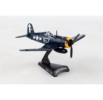 Postage Stamp Models F4U Corsair US Navy WHITE167 1:100 with stand