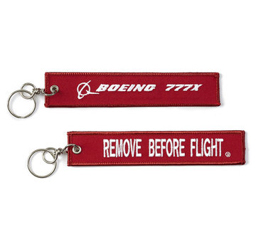 Boeing Store 777x Remove Before Flight Keychain