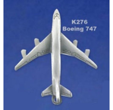 Key Chain B747 Jumbo Jet Pewter