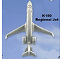 Key Chain CRJ200 Canadair Regional Jet Pewter