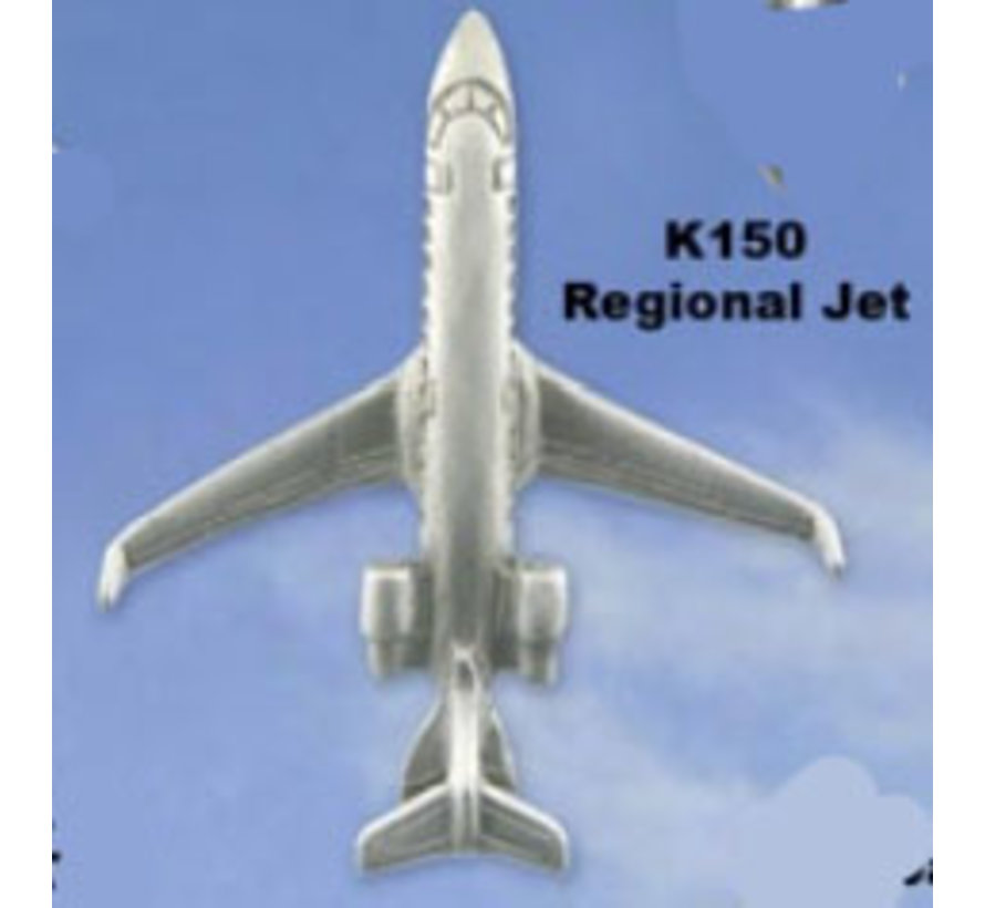 Key Chain CRJ200 Canadair Regional Jet Pewter