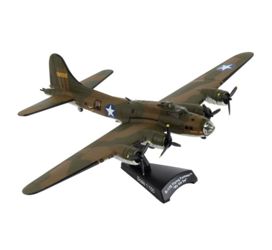 B17E Flying Fortress My Gal Sal USAAF Camouflage 1:155 with stand