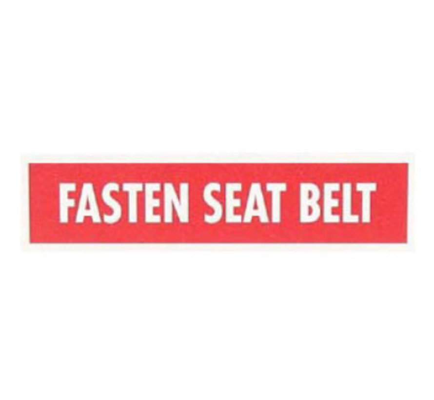 Fasten Seatbelt Placard