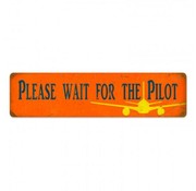 Sign Please Wait for the Pilot