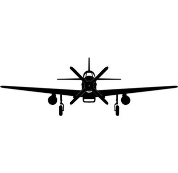 Sign P51 Mustang Silhouette Cutout