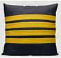 Throw Pillow 4 stripes pilot Gold on Navy