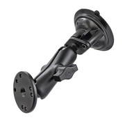 Ram Mounts Base Suction Cup Double Ball Mount with Round Plate Twist-Lock