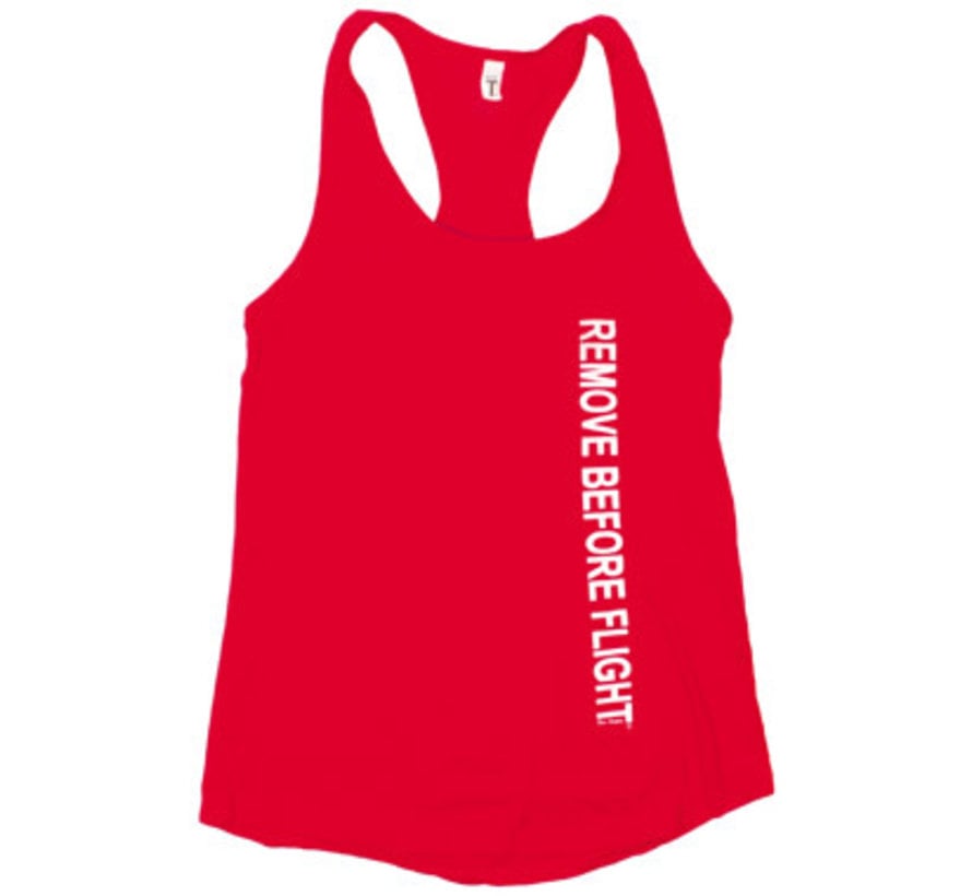 Ladies Remove Before Flight Racer Back Tee