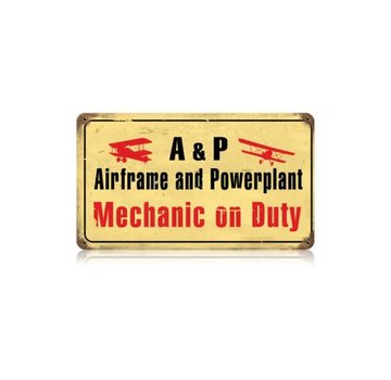 A&P Mechanic Metal Sign
