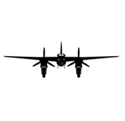 DH-98 Mosquito Silhouette Cutout metal