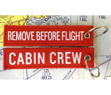 avworld.ca Keychain Remove Before Flight Embroidered Cabin Crew