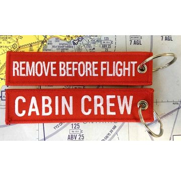 avworld.ca Keychain Remove Before Flight Embroidered Cabin Crew