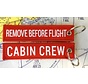 Keychain Remove Before Flight Embroidered Cabin Crew