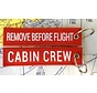 Key Chain Remove Before Flight Embroidered Cabin Crew