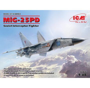 ICM Model Kits MiG25PD Soviet Interceptor Fighter 1:48
