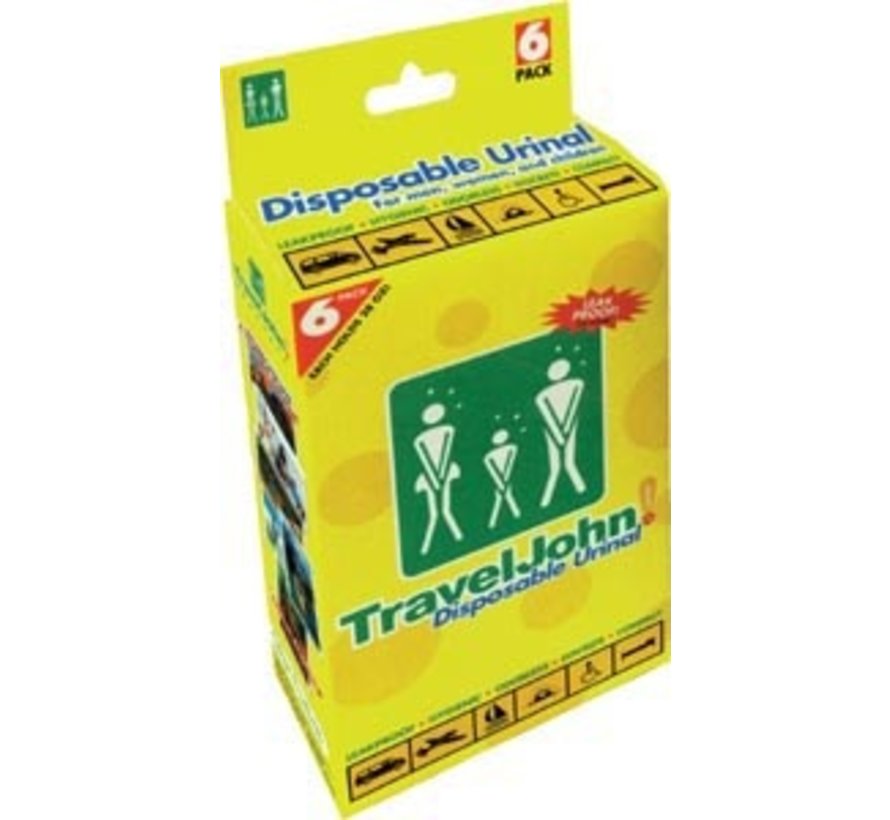 Travel John Disposable Urinal 6 Pack