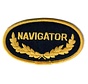 Patch Navigator Oval Black Gold