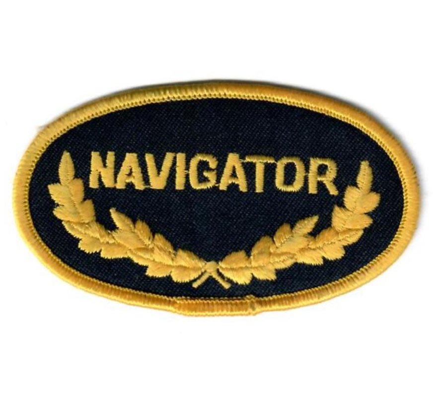 Patch Navigator Oval Black Gold