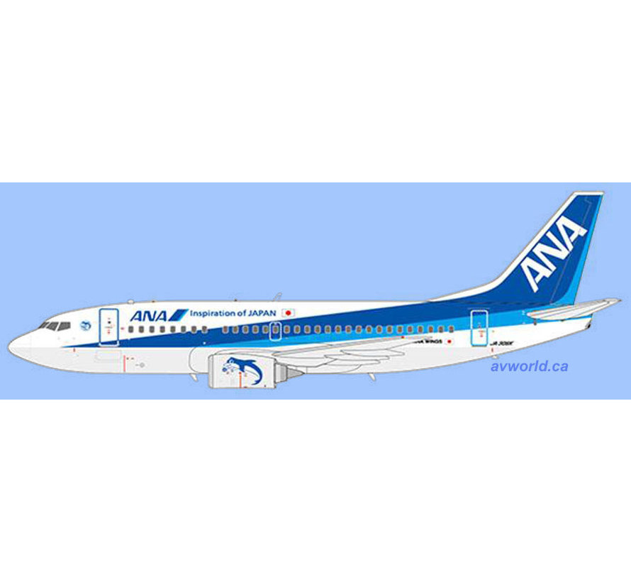 B737-500 ANA Wings Farewell JA305K 1:200 (OB) - avworld.ca