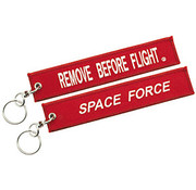 Remove Before Flight Space Force Key Chain