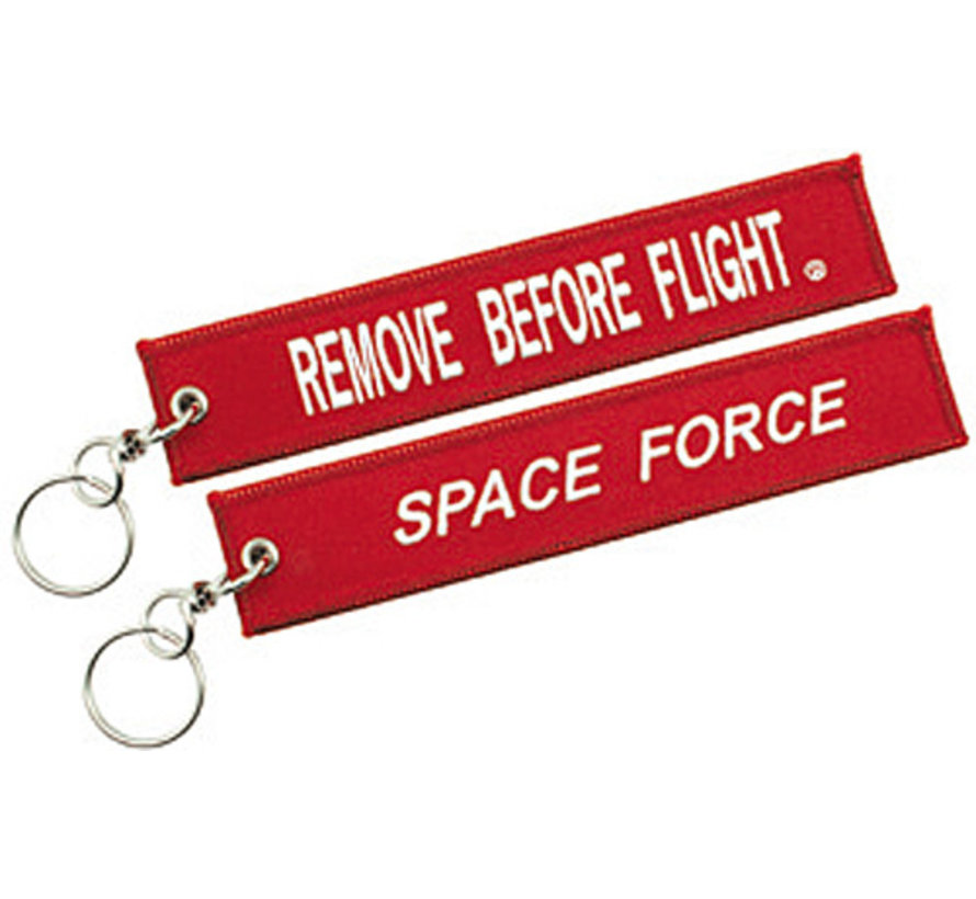 Remove Before Flight Space Force Keychain