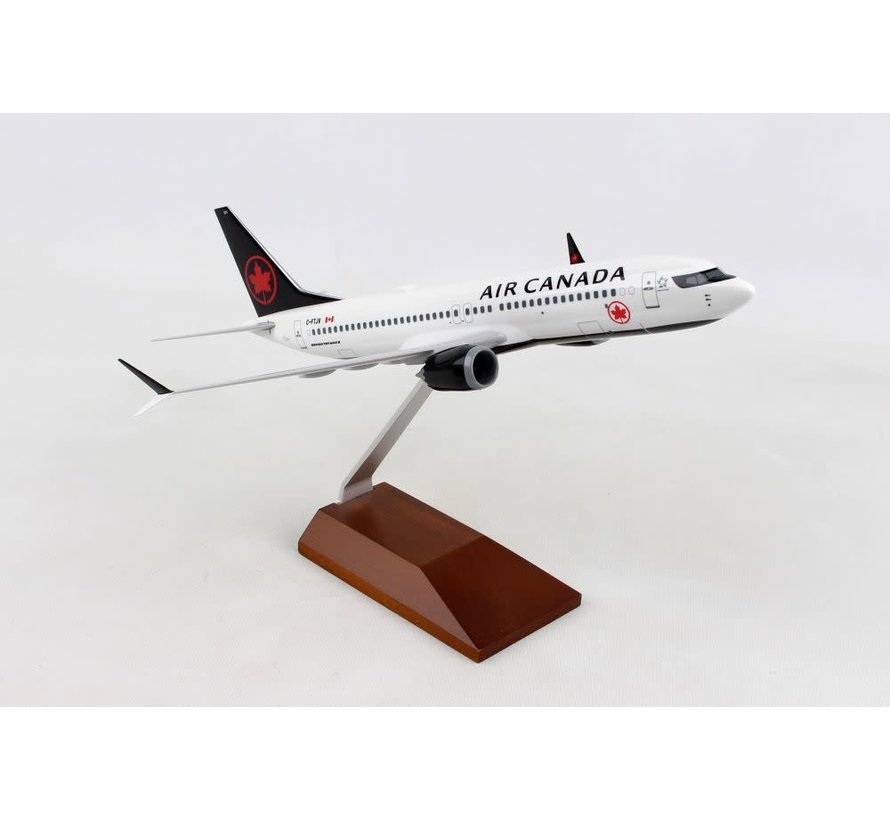 B737-8 MAX Air Canada 2017 Livery 1:130 with wooden stand