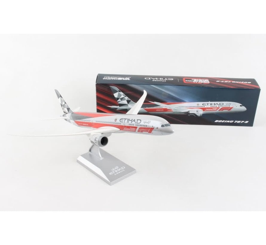 B787-9 Dreamliner Etihad Formula 1 Abu Dhabi Grand Prix 1:200 with stand