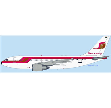 InFlight A310-200 Thai Airways Old Livery red/or HS-TIC 1:200 with stand