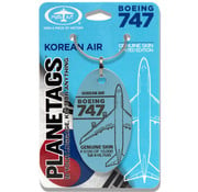 PlaneTags Korean Air Boeing 747-400 PlaneTag Tail #  HL7495