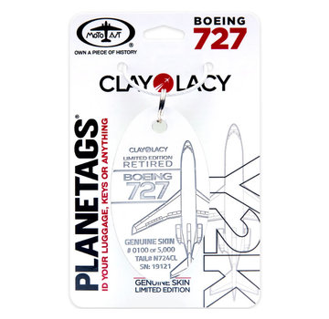 PlaneTags Clay Lacy Boeing 727 Y2K "Midway 2000" Tail # N724CL