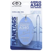 PlaneTags China Airlines Airbus A340 PlaneTag Tail # B-18801 Dark Lavender