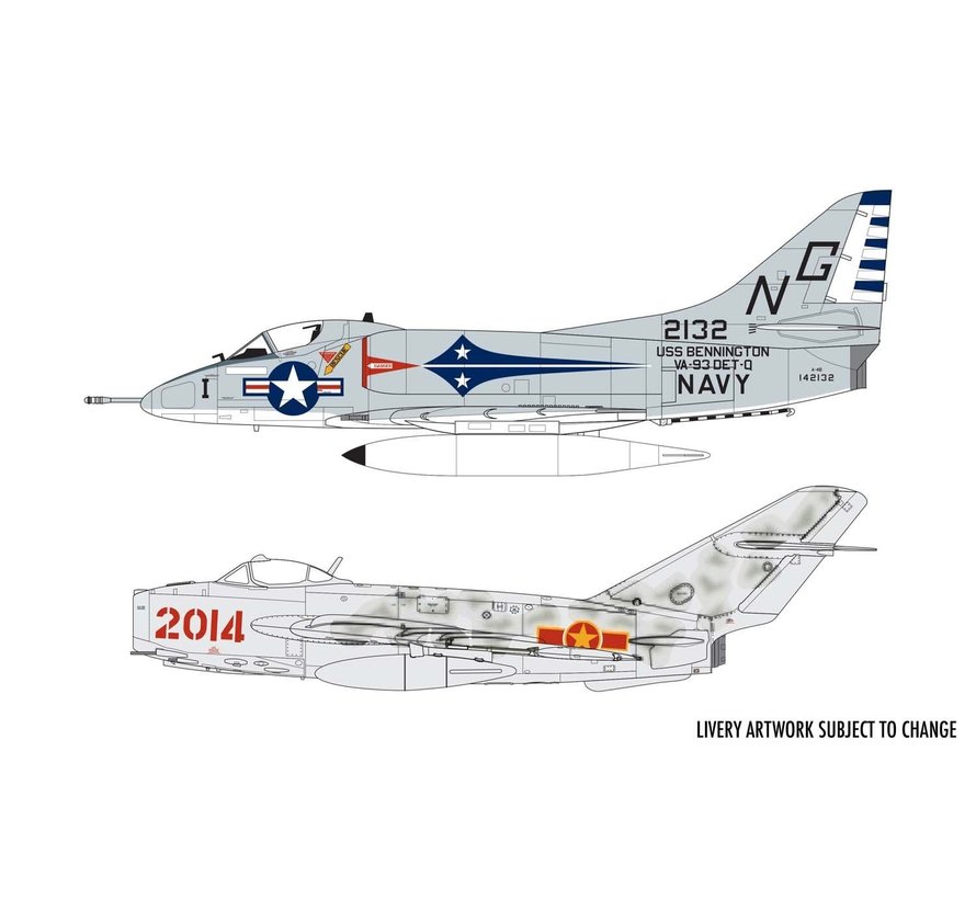 Mig17F & A4E Skyhawk Dogfight Double 1:72 with paint & glue