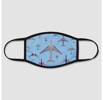 Airportag Airplanes Above - Face Mask - Regular / Medium