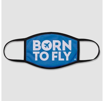 Airportag Born To Fly - Face Mask - Regular / Medium / Blue