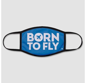Airportag Born To Fly - Face Mask - Regular / Small (Kids) / Blue