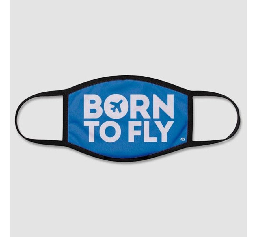 Born To Fly - Face Mask - Regular / Small (Kids) / Blue